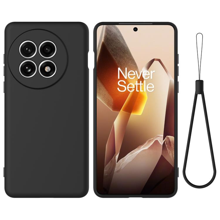Funda Silicona Líquida para OnePlus 13R Ace 5 5 Pro a Prueba de Golpes (Negra)