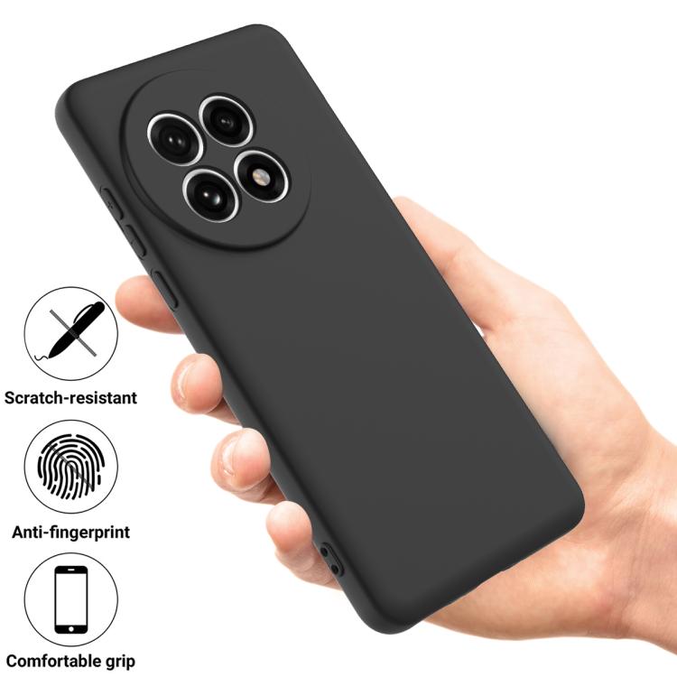 Funda Silicona Líquida para OnePlus 13R Ace 5 5 Pro a Prueba de Golpes (Negra)