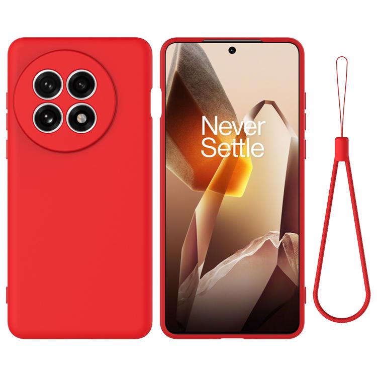 Funda Silicona Líquida OnePlus 13R Ace 5 5 Pro a Prueba de Golpes (Rojo)