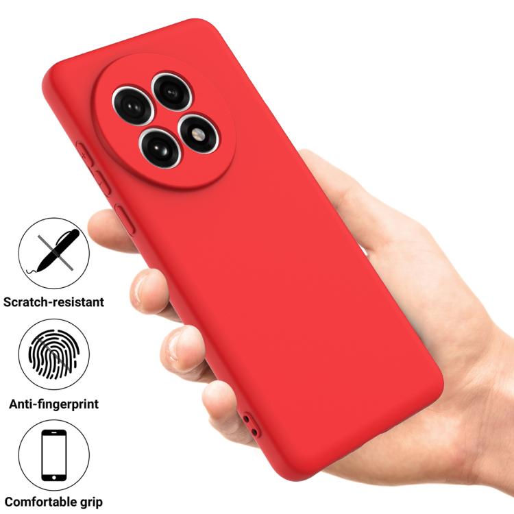 Funda Silicona Líquida OnePlus 13R Ace 5 5 Pro a Prueba de Golpes (Rojo)