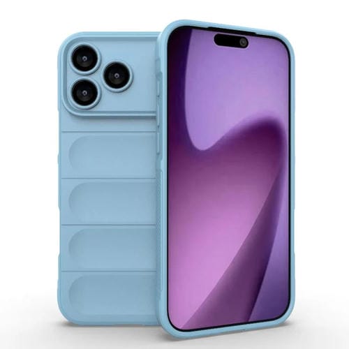 Funda de TPU + franela Magic Shield para iPhone 17 Pro Max (azul claro)