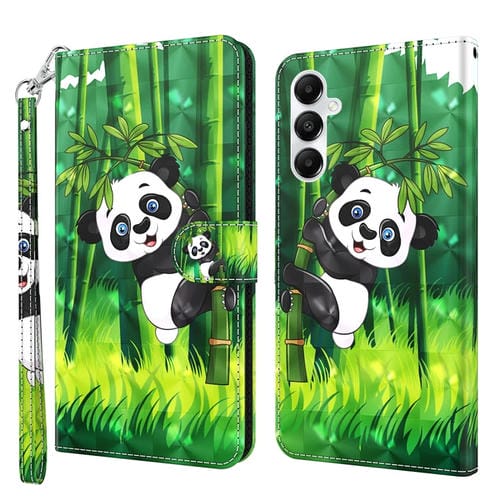 Funda de Teléfono Samsung Galaxy A35 5G Cuero con Tapa Patrón Pintura 3D (Panda de Bambú)