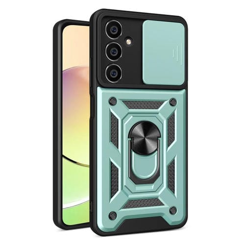 Funda para Teléfono Samsung Galaxy A05S Cubierta de Cámara Deslizante TPU + PC (Verde)