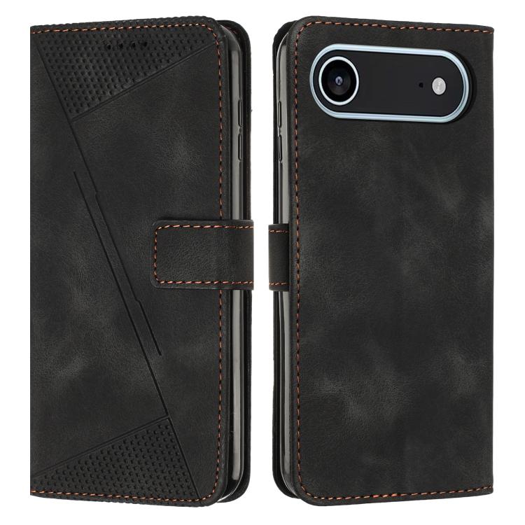 Funda de cuero triangular Dream para iPhone 17 Air con cordón (negra)