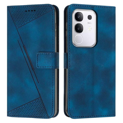Funda de Cuero Triangular Dream Triangle con Cordón para Vivo Y29 4G (Azul)