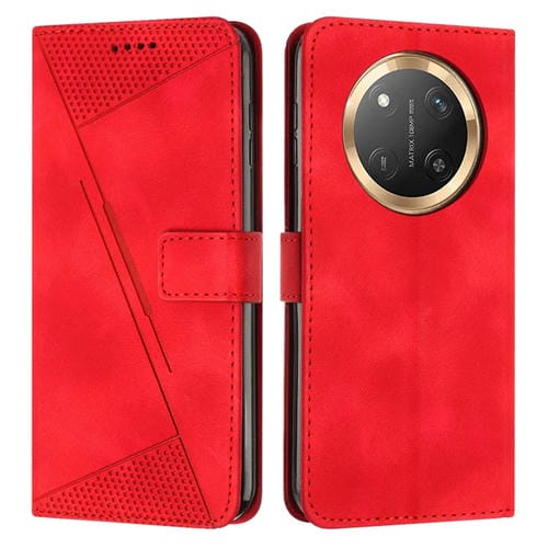 Funda de Cuero Dream Triangle para Honor X9C con Cordón (Rojo)