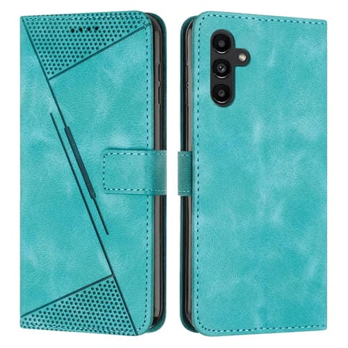 Funda de Cuero para Samsung Galaxy A15 Dream Triangle con Cordón (Verde)