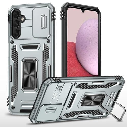 Funda para Samsung Galaxy A05S Armor PC + TPU Camera Shield para Teléfono (Gris)