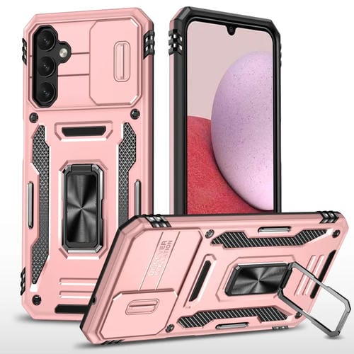 Funda para Teléfono Samsung Galaxy A05S Armor PC + TPU Camera Shield (Oro Rosa)