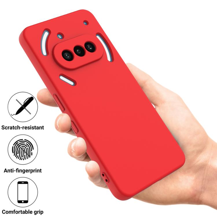 Funda de Silicona Líquida For Nothing 3A a Prueba de Golpes (Roja)