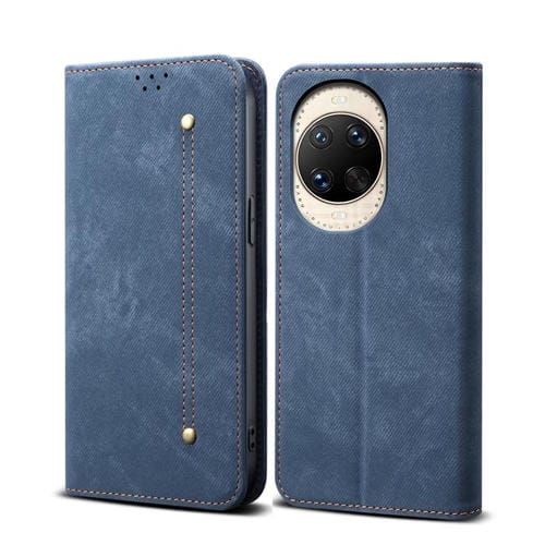 Funda de cuero con textura vaquera para Huawei Nova 14 Ultra (azul)