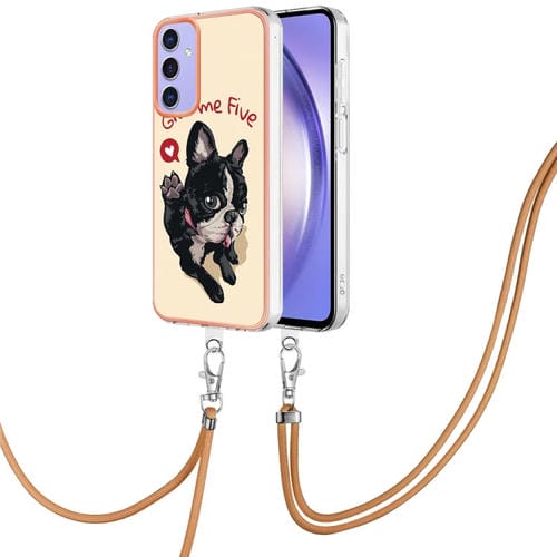 Estuche para Teléfono Samsung Galaxy A15 5G Imd Doble Cara Galvanoplastia con Cordón (Lucky Dog)