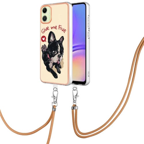 Estuche para Teléfono Samsung Galaxy A05 Imd Doble Cara con Galvanoplastia y Cordón (Lucky Dog)