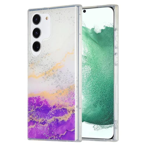 Estuche para Teléfono Samsung Galaxy S22 + 5G Imd Mármol Doble Cara (Blanco Morado)