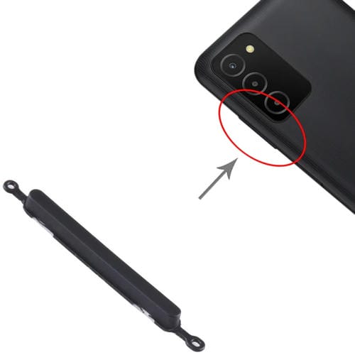 Einschalt- und Lautstärketaste Samsung Galaxy A03s SM-A037 (10 Stück) (Schwarz)