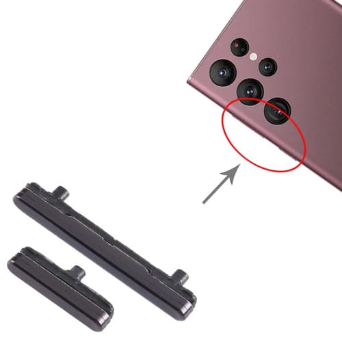 Botão de Energia e Volume Samsung Galaxy S22 Ultra 5G SM-S908 (Preto) - (10 Peças)