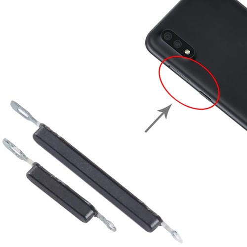 Bouton d'alimentation et de volume Samsung Galaxy M01s SM-M01 (10 pièces) (Noir)
