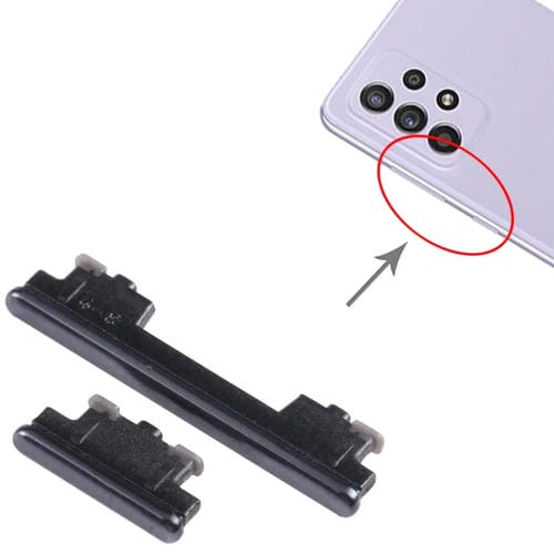Botón Encendido y Volumen Samsung Galaxy A72 4G SM-A725 (Negro) - Paquete de (10 Piezas)
