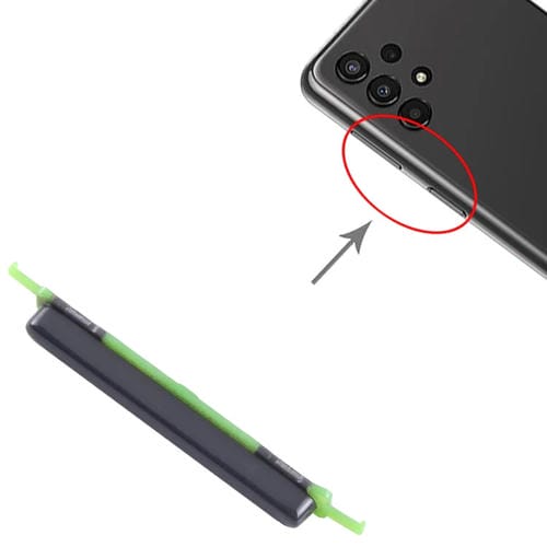 Botões de Energia e Volume Samsung Galaxy A23 SM-A235 (10 Peças) (Preto)