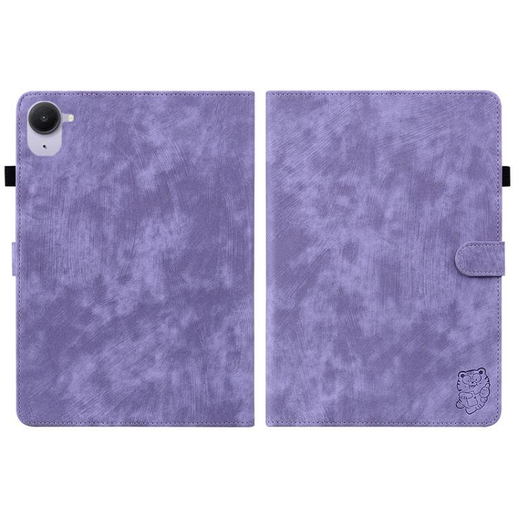 Funda de cuero con tapa y estampado de tigre para Xiaomi Redmi K Pad de 8,8 pulgadas (morado)