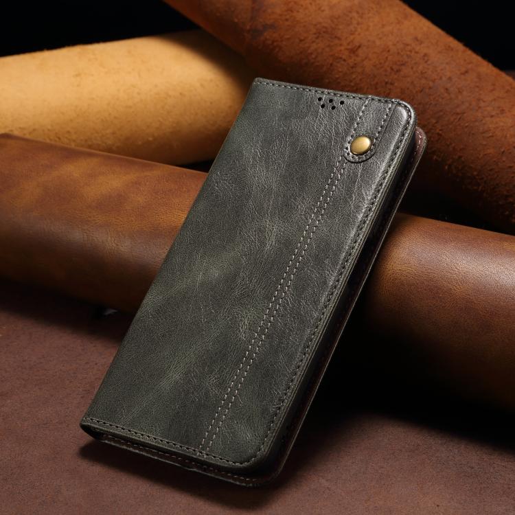 Funda de cuero con textura Crazy Horse y cera de aceite para Huawei nova 14 Pro (verde)