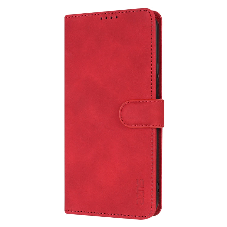 Funda de Piel Sintética con Tapa y Textura de Becerro Azns para Huawei Mate 70 Pro/70 Pro+ (Rojo)