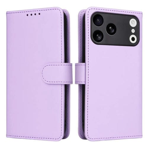 Funda BETOPNICE BN-005 2 en 1 desmontable de piel sintética para iPhone 17 Pro Max (morado claro)