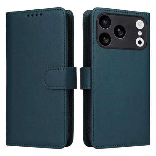 Funda BETOPNICE BN-005 2 en 1 desmontable de imitación de cuero genuino para iPhone 17 Pro (azul)