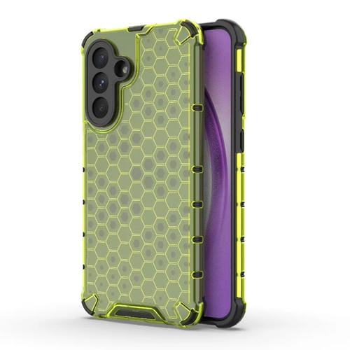 Funda Protectora PC + TPU Samsung Galaxy A56 5G a Prueba de Golpes Diseño Panal (Verde)