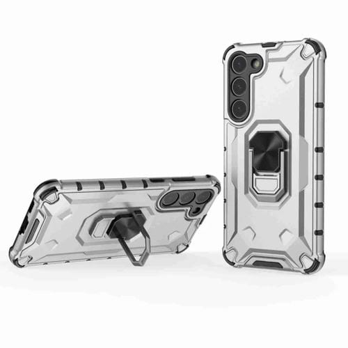 Estuche para Teléfono Samsung Galaxy S23 + 5G Ice Armor Series con Soporte para Anillo (Plateado)