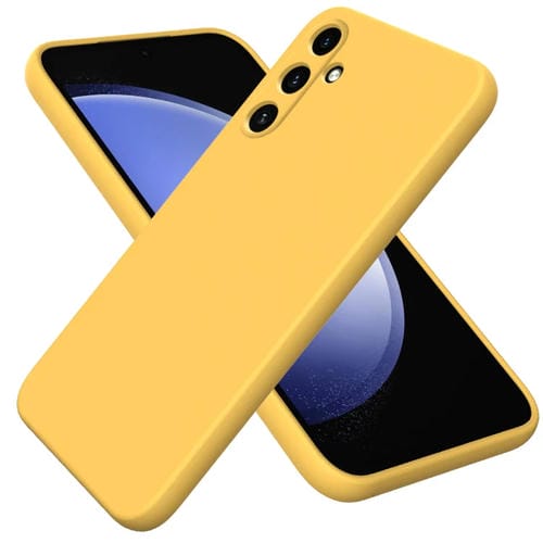 Funda para Teléfono Samsung Galaxy A35 5G Cobertura Total a Prueba de Golpes Silicona Líquida (Amarillo)