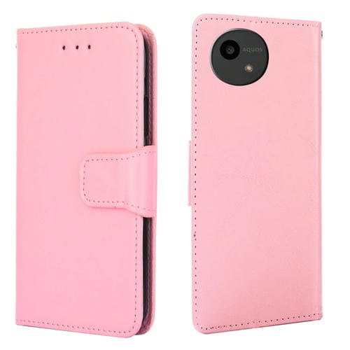 Funda de Cuero con Textura de Cristal para Sharp Aquos Wish (Rosa)