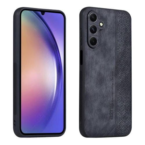 Funda para Teléfono Samsung Galaxy A05S Azns Sensación de Piel En Relieve 3D (Negro)