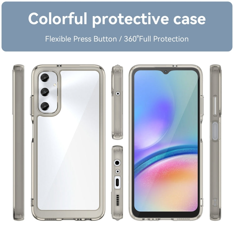 Caja de TelĂ©fono HĂbrida AcrĂlica TPU para Samsung Galaxy M14 4G Serie Colorida (Gris Transparente)