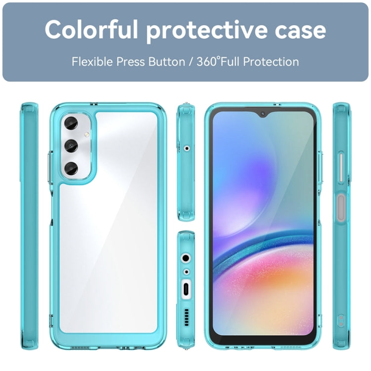 Caja de Teléfono Samsung Galaxy M14 4G Híbrida Acrílica TPU Serie Colorida (Azul Transparente)