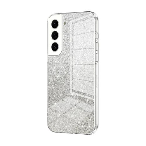 Estuche para teléfono Samsung Galaxy S22 + 5G Galvanizado con Polvo de Brillo Degradado (Transparente)