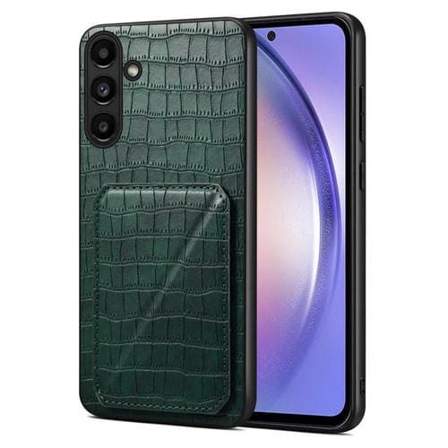 Funda trasera Samsung Galaxy A54 5G Denior piel de cocodrilo con soporte (Verde)