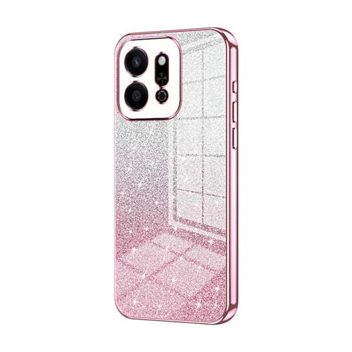 Funda para Teléfono Honor Play 9T 5G con Purpurina en Degradado Electrochapada (Rosa)