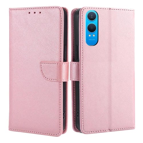 Funda de Cuero con Tapa y Hebilla para OnePlus Nord Ce 4 Lite 5G (Oro Rosa)