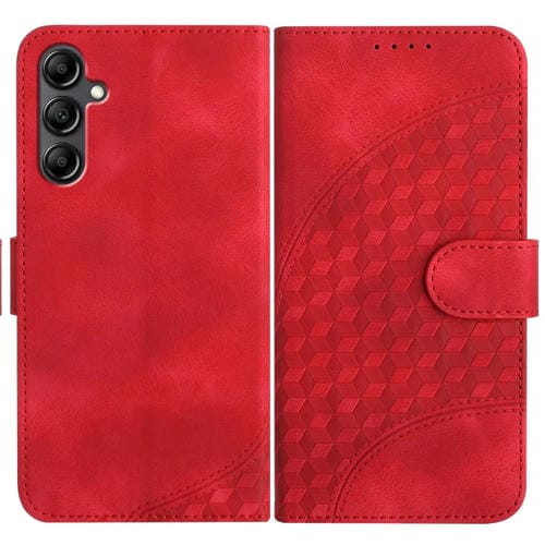 Funda para Samsung Galaxy A15 Yx0060 Cuero Relieve Cabeza de Elefante con CordĂłn (Rojo)