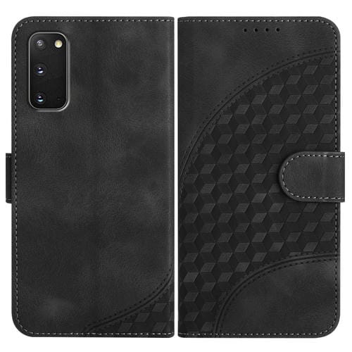 Funda de Cuero Samsung Galaxy S20 FE 4G 5G S20 Lite Yx0060 Relieve Cabeza de Elefante con CordĂłn (Negro)