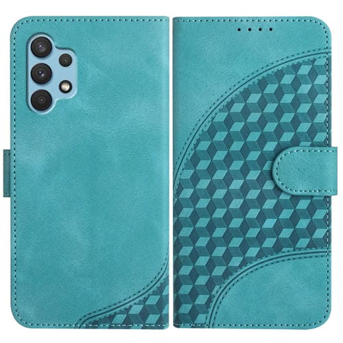 Funda para Samsung Galaxy A32 4G Yx0060 Cuero con Relieve y Cabeza de Elefante con CordĂłn (Azul Claro)