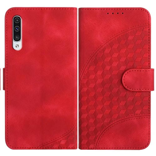 Funda para Samsung Galaxy A50 / A50S Yx0060 Cuero Relieve Cabeza de Elefante con CordĂłn (Rojo)