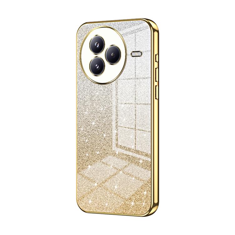Funda para Xiaomi Civi 5 Pro con purpurina degradada y galvanizada (dorada)