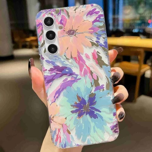 Estuche para Teléfono Samsung Galaxy A54 Symphony Galvanizado Flor de Acuarela