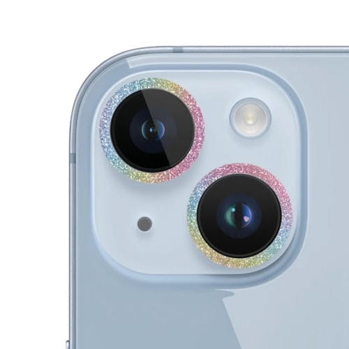 Película de Lente de Cámara Vidrio Templado iPhone 15 Pro / 15 Pro Max con Anillo Brillante (Colorido) - MOVILSTORE
