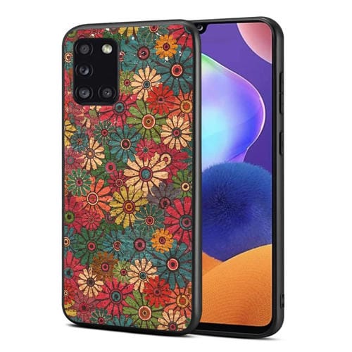 Funda para Teléfono Samsung Galaxy A31 Four Seasons Flower Language Serie TPU (Verde Primavera)
