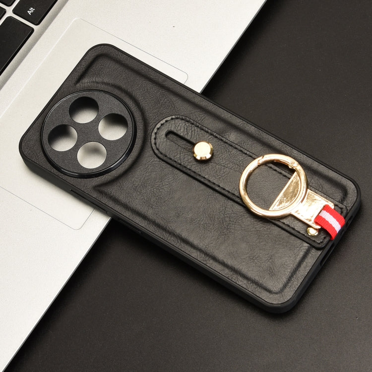 Funda de Cuero con Correa para el Cuello para Tecno Spark 30 Pro 4G (Negra)