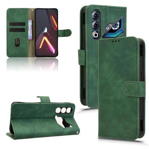 Funda de cuero con tapa magnética para ZTE Nubia Neo 3 GT 5G (verde)