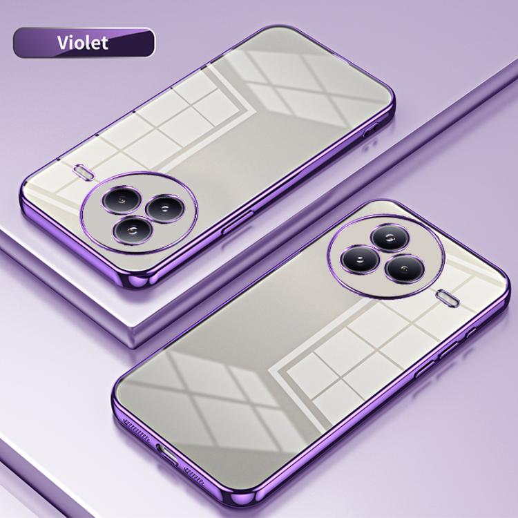 Funda transparente con orificios finos para Xiaomi Civi 5 Pro (morada)